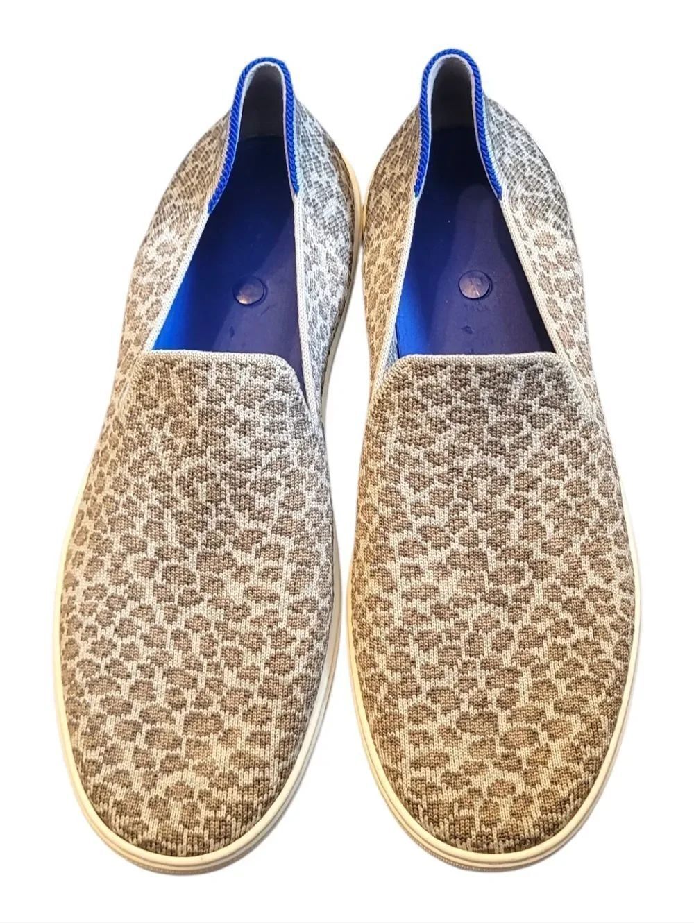 Rothy's Leopard Print Slip-On Knit Casual Shoes Size 10.5